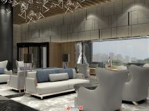 自己設(shè)計(jì)及渲染的某酒店大堂作品（多圖）-5