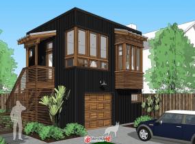 一個現(xiàn)代簡易搭建的木房子二層小別墅-18