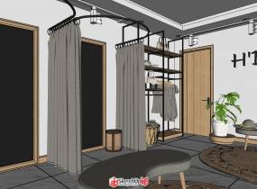 現(xiàn)代設(shè)計(jì)風(fēng)格的服裝店模型-16