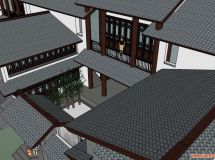 仿南方古建合院式住宅-4