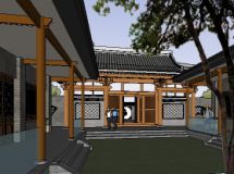 古建 酒店 園林 精模-3