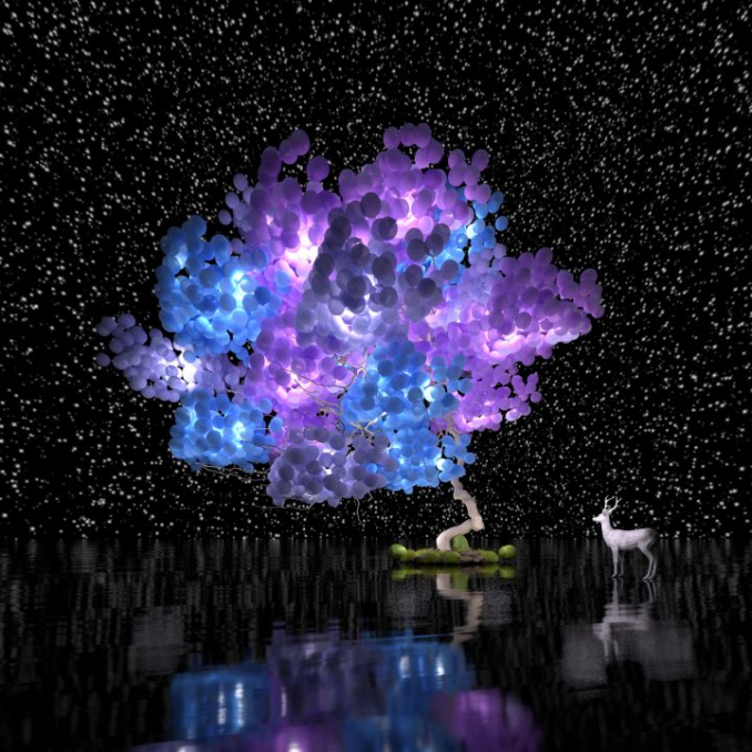 V-Ray 渲染夢幻氣球樹