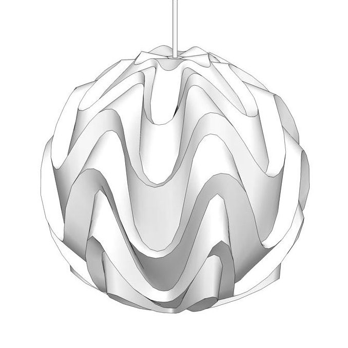 SketchUp異形曲面波紋燈具建模詳解