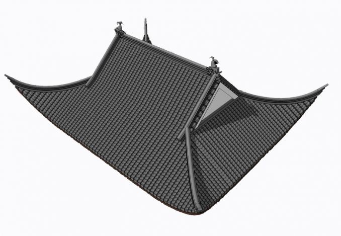 中式古建SketchUp建模之 歇山屋頂篇