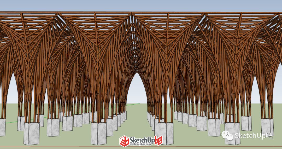 用SketchUp10分鐘建出木質(zhì)結(jié)構(gòu)亭模型