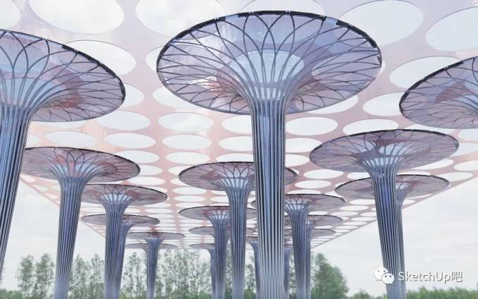 4步建模異形景觀亭，SU是怎么做到的？