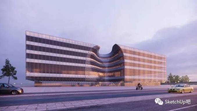 SketchUp方格建筑表皮建模思路