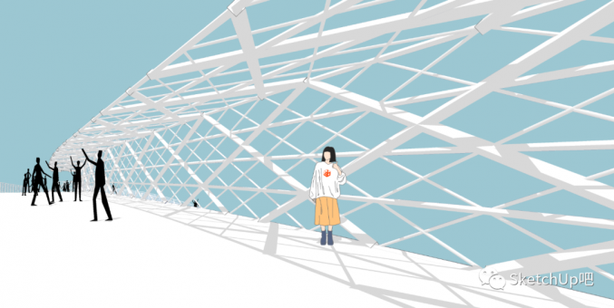 成都五岔子大橋的SketchUp建模思路