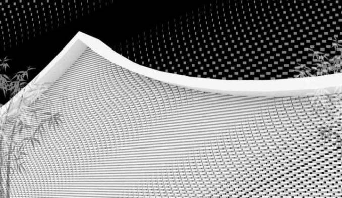 SketchUp成都蘭溪亭水波墻建模思路