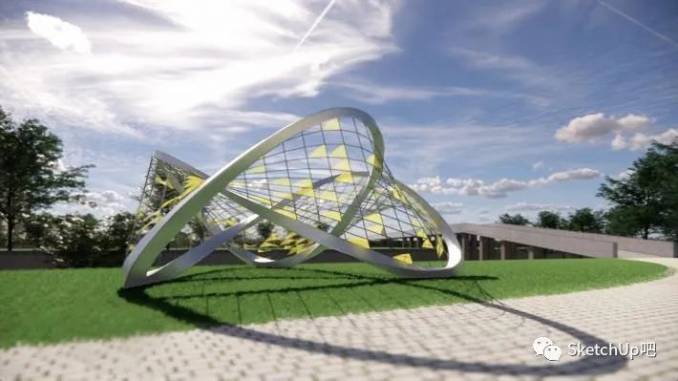 SketchUp三葉結(jié)裝置建模