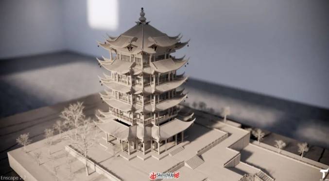 手工木模型Enscape渲染思路