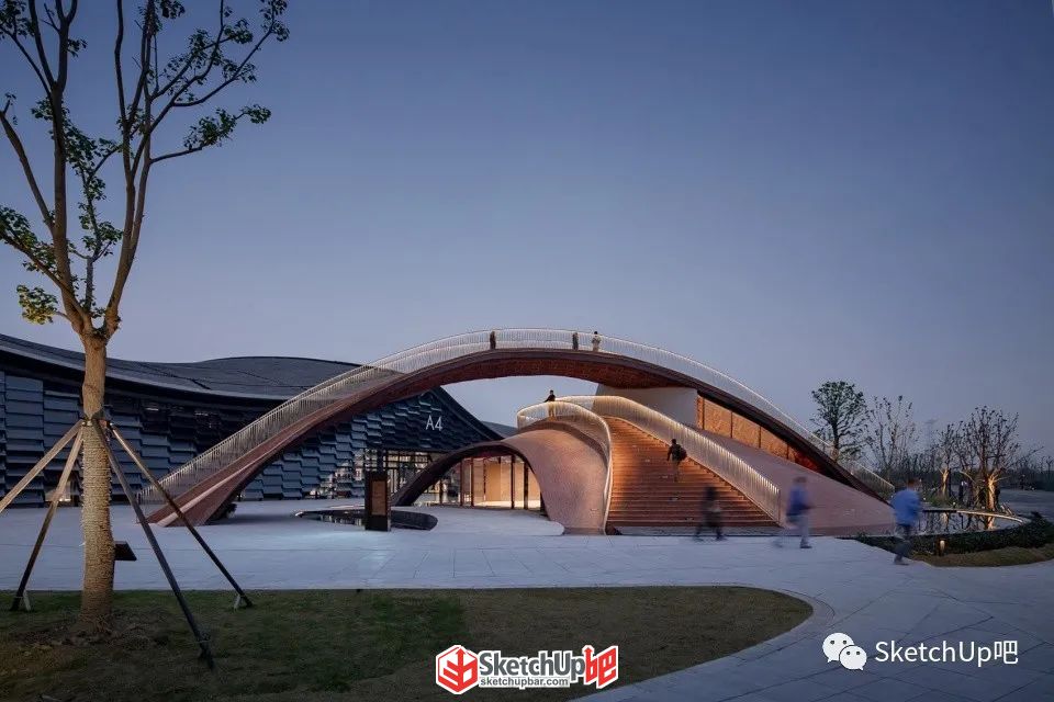 SketchUp烏鎮(zhèn)紅亭建模