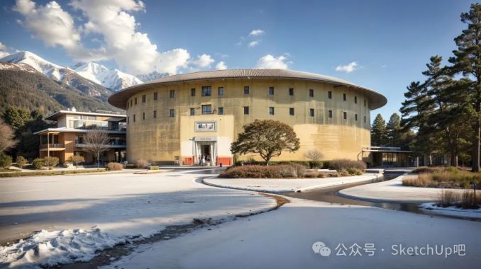 【靈感渲染】福建土樓出現(xiàn)在東北？當(dāng)AI給建筑搬家