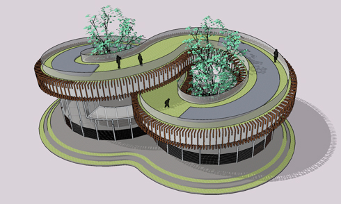 SketchUp莫比烏斯別墅建模思路