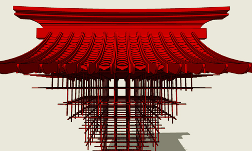 中式燈飾SketchUp建模
