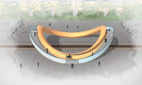 SketchUp環(huán)形天橋建模實(shí)例教程