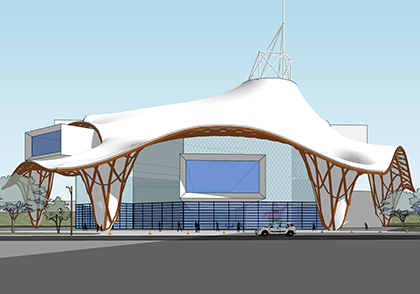 用SketchUp建模蓬皮杜梅斯中心