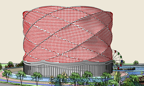 SketchUp武漢漢秀劇院建模思路