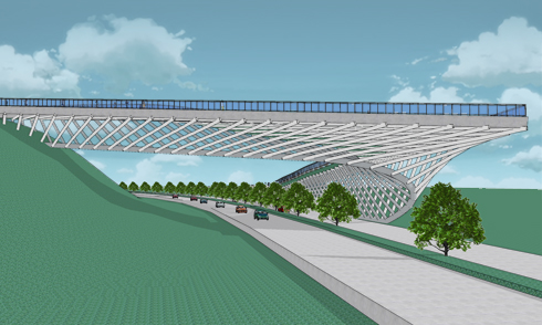 SketchUp折疊天橋建模思路