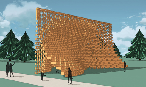蛇形展館SketchUp建模思路