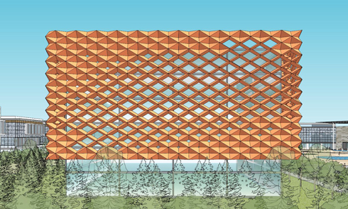 漸變開洞建筑表皮SU建模教程