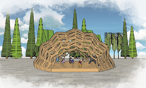  SketchUp繭型涼亭建模思路 