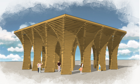  SketchUp異形廊架建模思路 