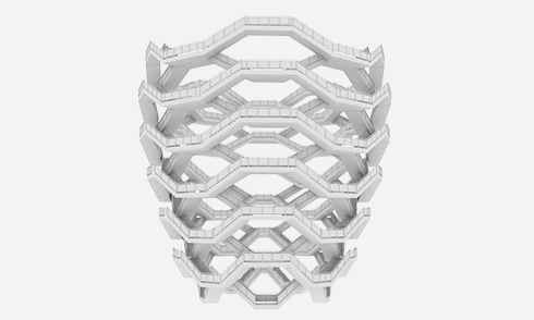 SketchUp紐約Vessel樓梯建模思路