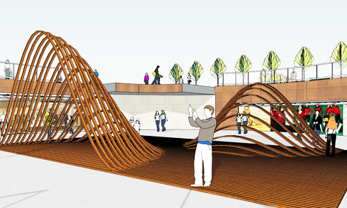 SketchUp建模曲面景觀裝置