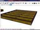 SketchUp木屋建模范例教學（1）-地板框架